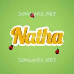 natha in Ladybugs style - 3D name wallpaper