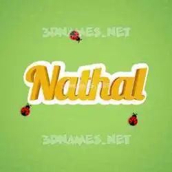 nathal in Ladybugs style - 3D name wallpaper