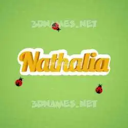 nathalia in Ladybugs style - 3D name wallpaper