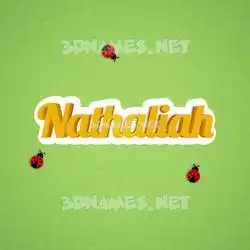 nathaliah in Ladybugs style - 3D name wallpaper