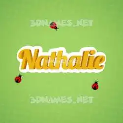 nathalie in Ladybugs style - 3D name wallpaper