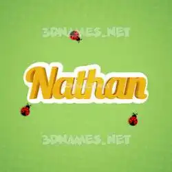 nathan in Ladybugs style - 3D name wallpaper