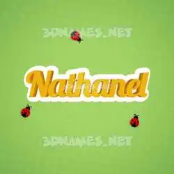 nathanel in Ladybugs style - 3D name wallpaper