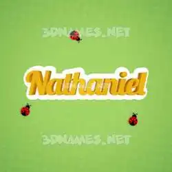 nathaniel in Ladybugs style - 3D name wallpaper
