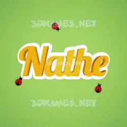 nathe in Ladybugs style - 3D name wallpaper