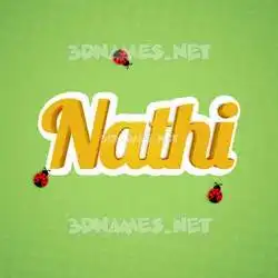 nathi in Ladybugs style - 3D name wallpaper