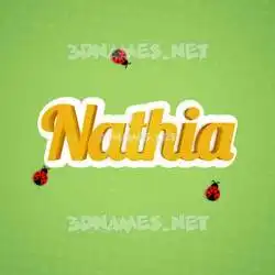 nathia in Ladybugs style - 3D name wallpaper