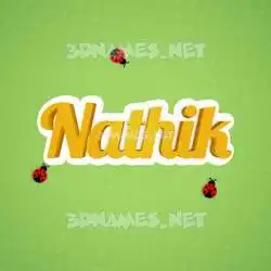 nathik in Ladybugs style - 3D name wallpaper