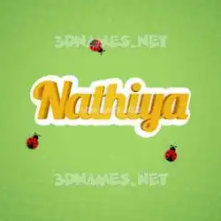 nathiya in Ladybugs style - 3D name wallpaper