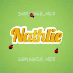 nathlie in Ladybugs style - 3D name wallpaper