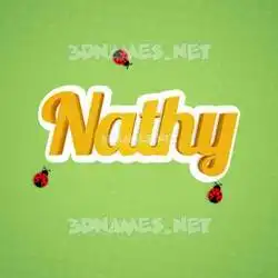 nathy in Ladybugs style - 3D name wallpaper