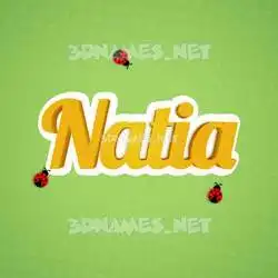 natia in Ladybugs style - 3D name wallpaper