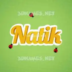 natik in Ladybugs style - 3D name wallpaper