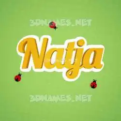natja in Ladybugs style - 3D name wallpaper
