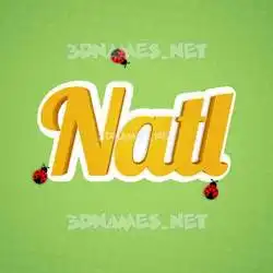 natl in Ladybugs style - 3D name wallpaper