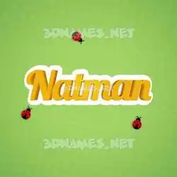 natman in Ladybugs style - 3D name wallpaper