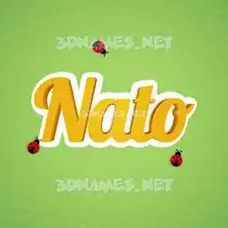 nato in Ladybugs style - 3D name wallpaper