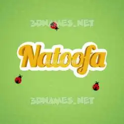 natoofa in Ladybugs style - 3D name wallpaper
