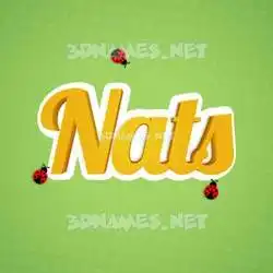 nats in Ladybugs style - 3D name wallpaper