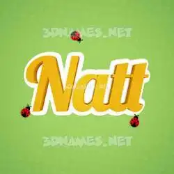 natt in Ladybugs style - 3D name wallpaper