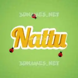 nattu in Ladybugs style - 3D name wallpaper