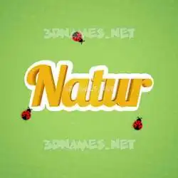 natur in Ladybugs style - 3D name wallpaper
