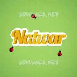 natwar in Ladybugs style - 3D name wallpaper