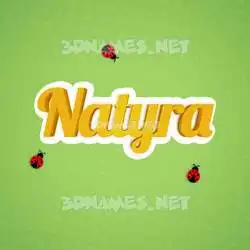 natyra in Ladybugs style - 3D name wallpaper