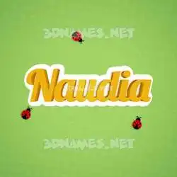 naudia in Ladybugs style - 3D name wallpaper