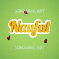 naufal in Ladybugs style - 3D name wallpaper