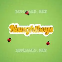 naughtboys in Ladybugs style - 3D name wallpaper