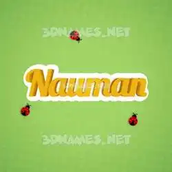 nauman in Ladybugs style - 3D name wallpaper