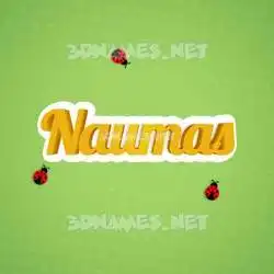 naumas in Ladybugs style - 3D name wallpaper