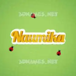 naumika in Ladybugs style - 3D name wallpaper
