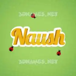 naush in Ladybugs style - 3D name wallpaper