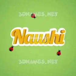 naushi in Ladybugs style - 3D name wallpaper