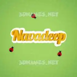 navadeep in Ladybugs style - 3D name wallpaper