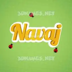 navaj in Ladybugs style - 3D name wallpaper