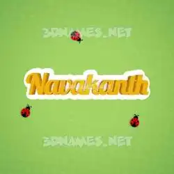 navakanth in Ladybugs style - 3D name wallpaper