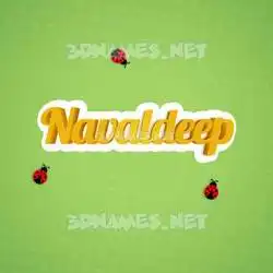 navaldeep in Ladybugs style - 3D name wallpaper