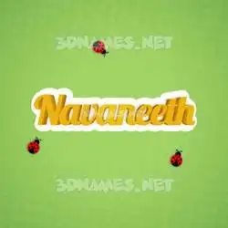 navaneeth in Ladybugs style - 3D name wallpaper
