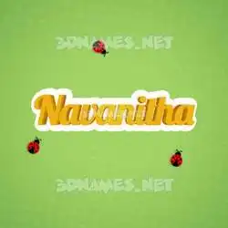 navanitha in Ladybugs style - 3D name wallpaper