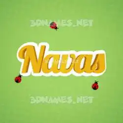 navas in Ladybugs style - 3D name wallpaper