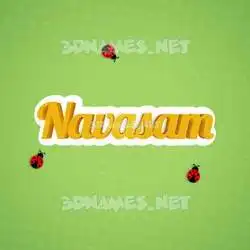 navasam in Ladybugs style - 3D name wallpaper