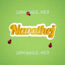 navathej in Ladybugs style - 3D name wallpaper