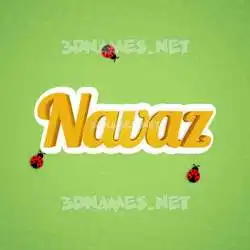 navaz in Ladybugs style - 3D name wallpaper