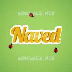 naved in Ladybugs style - 3D name wallpaper