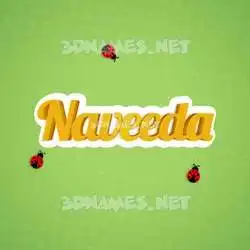 naveeda in Ladybugs style - 3D name wallpaper
