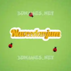 naveedanjum in Ladybugs style - 3D name wallpaper