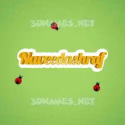 naveedashraf in Ladybugs style - 3D name wallpaper
